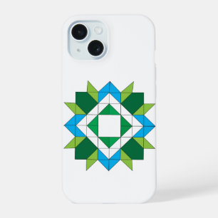 Coque iPhone 15 Écran de mosaïque étoile géométrique en patchwork