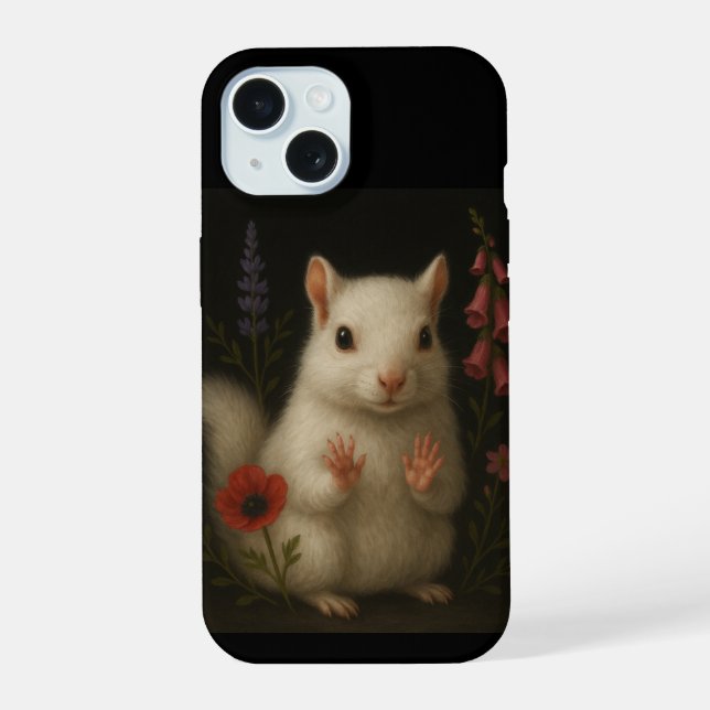 Coque iPhone 15 Écureuil blanc  (Verso)