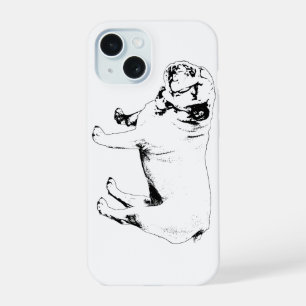 Coque iPhone 15 élégance de forme épurée, bouledogue