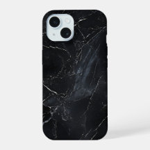 Élégant boîtier de téléphone en marbre noir