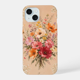 Coque iPhone 15 Élégant bouquet de fleurs sauvages étui pour télép