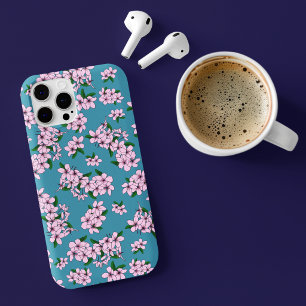 Coque iPhone 15 Élégant floral aquarelle rose de cerisier en fleur