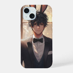 Coque iPhone 15 Élégant homme de lapin d'Anime
