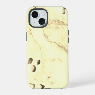 Coque iPhone 15 Elégant Marbel Blanc