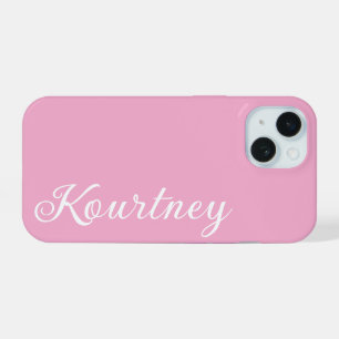 COQUE iPhone 15 ÉLÉGANT MODERNE ÉLÉGANT NOM PERSONNALISÉ LÉGER ROS