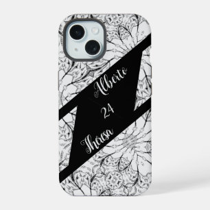 Coque iPhone 15 Élégant Script Sa Mariée Groom Mariage Fête