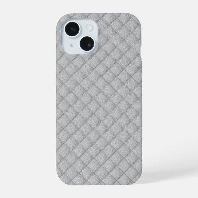 Coque iPhone 15 Elegant Stylish White Texture (Verso)