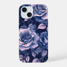 Élégantes roses pastel bleu violet vintage