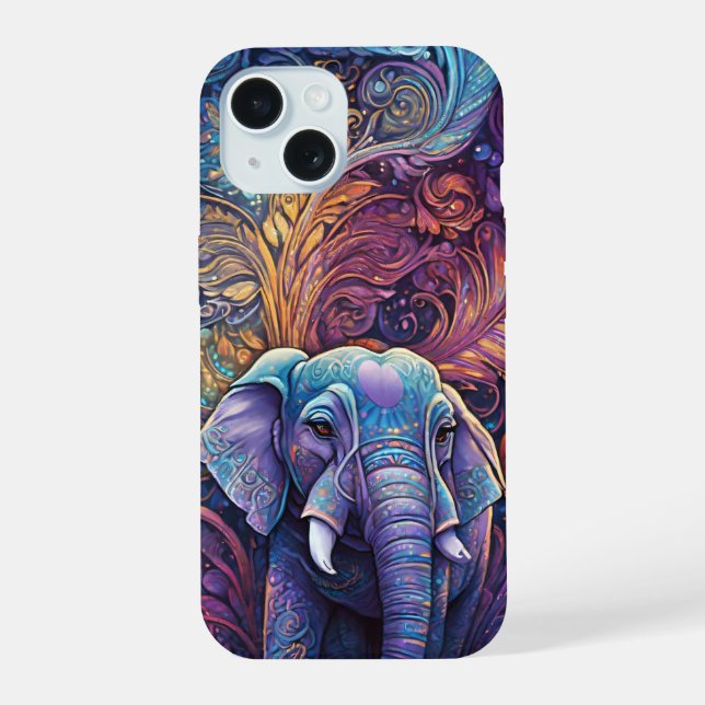 Coque iPhone 15 Eléphant (Verso)