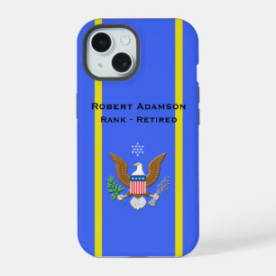 Coque iPhone 15 Emblème américain militaire personnaliser