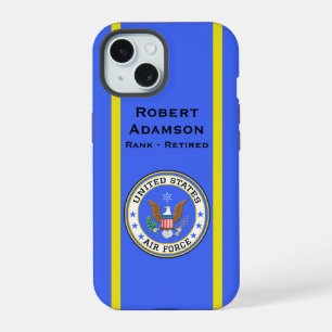 Coque iPhone 15 Emblème de défense militaire américain -- personna