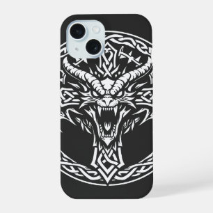 Coque iPhone 15 Emblème du dragon celtique par BurnsInHell
