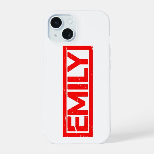 Coque iPhone 15 Emily Stamp (Verso)