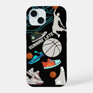 Coque iPhone 15 En retard, basket-ball chaussures de sport