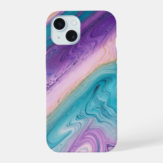 Coque iPhone 15 Enchanting Marbled Phone Case (Verso)