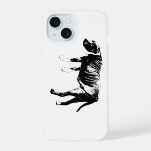 Coque iPhone 15 Encre de téléphone, Garde Calme