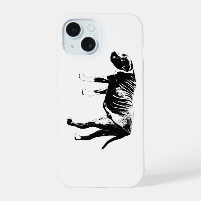 Coque iPhone 15 Encre de téléphone, Garde Calme (Verso)