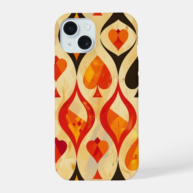 Coque iPhone 15 Enseignes de Cartes Rétro (Verso)