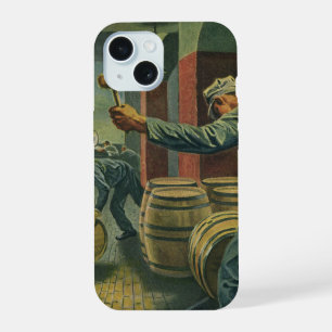 Coque iPhone 15 Entreprise Vintage, fabrication de vin Bouchage de
