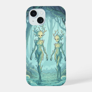 Coque iPhone 15 Esprits de la forêt mystique
