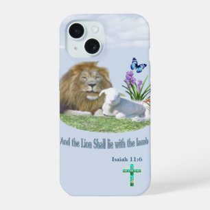 Coque iPhone 15 Et le Lion couchera avec l'Agneau