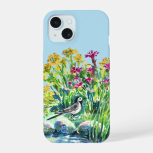 Coque iPhone 15 Été, wagon, fleurs sauvages