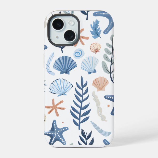 Coque iPhone 15 Étoile de mer coquillage mignon  (Verso)