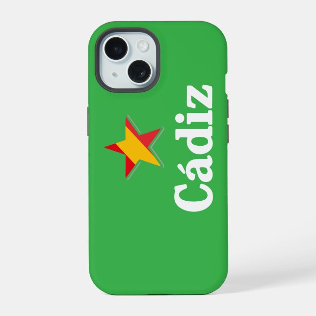 Coque iPhone 15 Etoiles d'Espagne - Cadix (Verso)