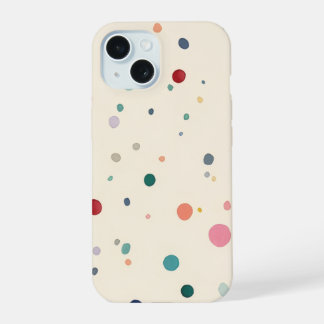 Coque iPhone 15 Étui à motifs circulaires colorés pour iPhone