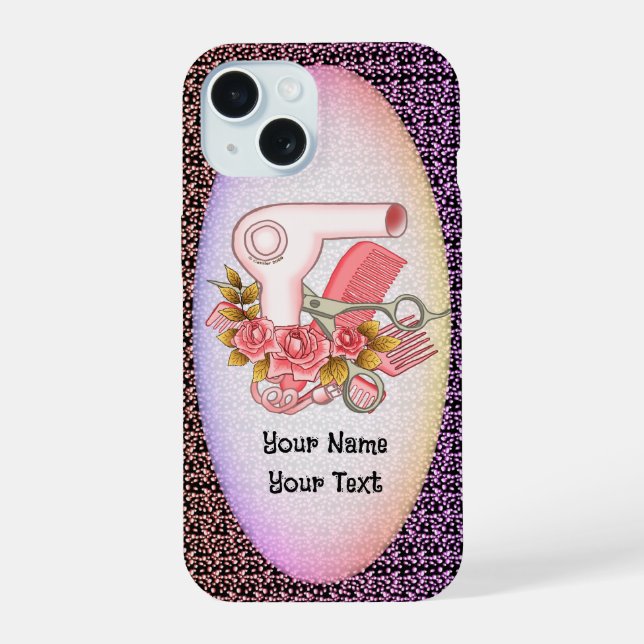 Coque iPhone 15 Étui à téléphone Roses de l'esthéticienne (Verso)