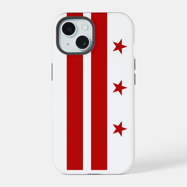Coque iPhone 15 Étui Apple iPhone 15 Case-Mate, drapeau de Washing (Verso)