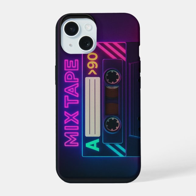 Coque iPhone 15 Étui Apple iPhone 15 Mix Tape (Verso)