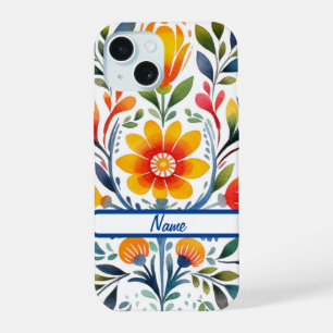 Coque iPhone 15 Étui Case-Mate à motif de fleurs mexicaines
