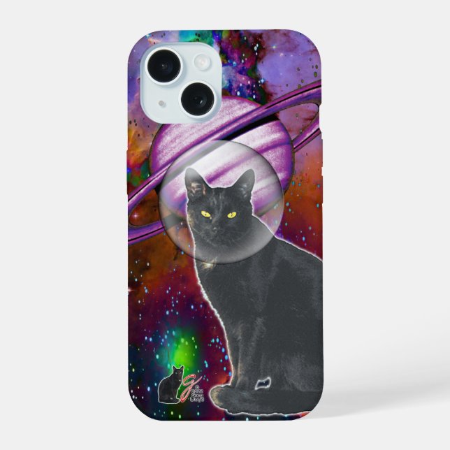 Coque iPhone 15 Étui Case-Mate iPhone 15 Space-Cat Cosmo (Verso)