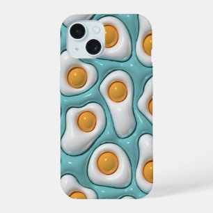 Coque iPhone 15 Étui de téléphone 3D Mint en forme d'œuf au plat