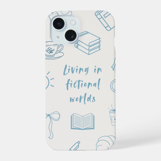 Coque iPhone 15 Étui de téléphone à l'esthétique littéraire (Verso)