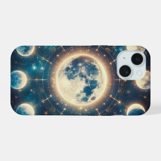 Coque iPhone 15 étui de téléphone à thème céleste