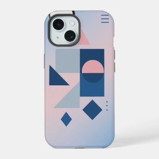 Coque iPhone 15 Étui de téléphone abstrait moderne avec des couleu
