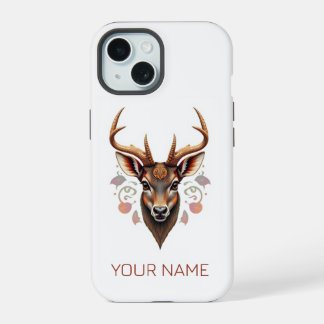 Coque iPhone 15 Étui de téléphone animal personnalisé mignon. Tête