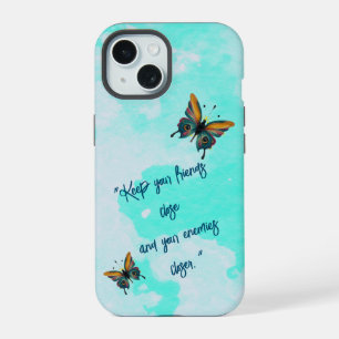 Coque iPhone 15 Étui de téléphone avec citation d'amitié