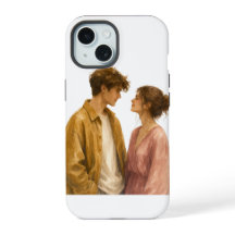 Étui de téléphone avec illustration de couple esth