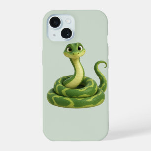 Coque iPhone 15 Étui de téléphone avec illustration de serpent ver