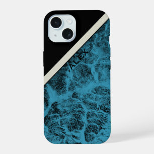 Coque iPhone 15 Étui de téléphone "Bois Turquoise"