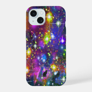 Coque iPhone 15 Étui de téléphone champ d'étoiles resplendissant