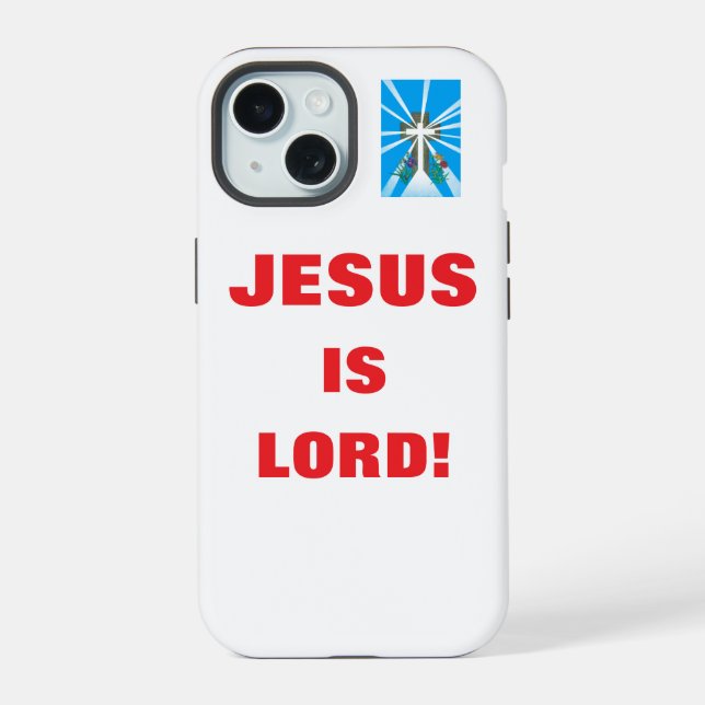 Coque iPhone 15 Étui de téléphone chrétien (Verso)