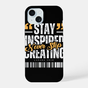 Coque iPhone 15 Étui de téléphone citation motivationnel Restez In