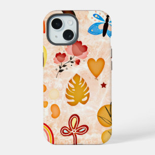 Coque iPhone 15 Étui de téléphone Collage Autocollants Style Boho