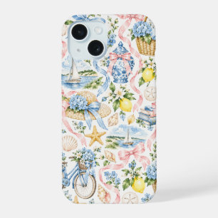Coque iPhone 15 Étui de téléphone Coquette d'été côtier