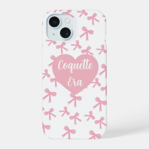 Coque iPhone 15 Étui de téléphone Coquette Pink Bow Dreams