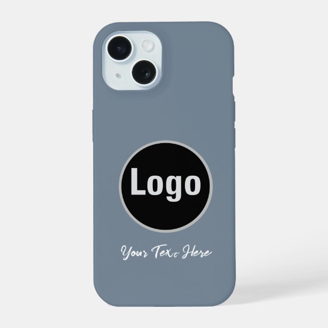 Coque iPhone 15 Étui de téléphone couleur gris ardoise clair uni (Verso)